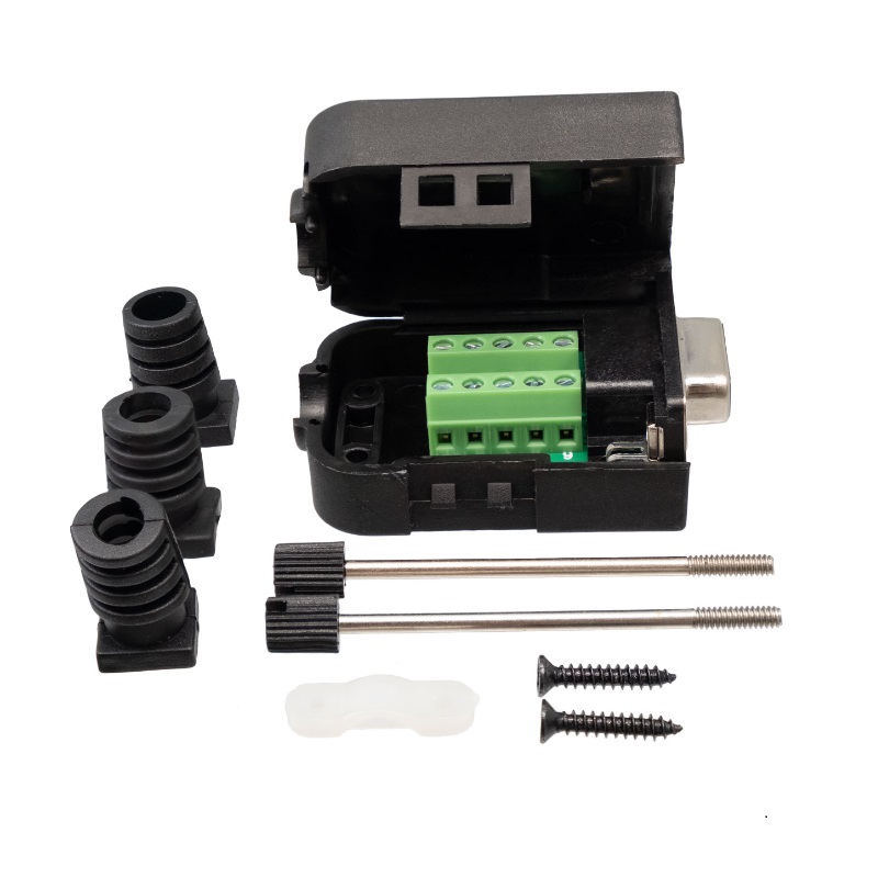 CONECTOR SUB-D 9P MACHO AÉREO CONEXIÓN A TORNILLO - Imagen 3