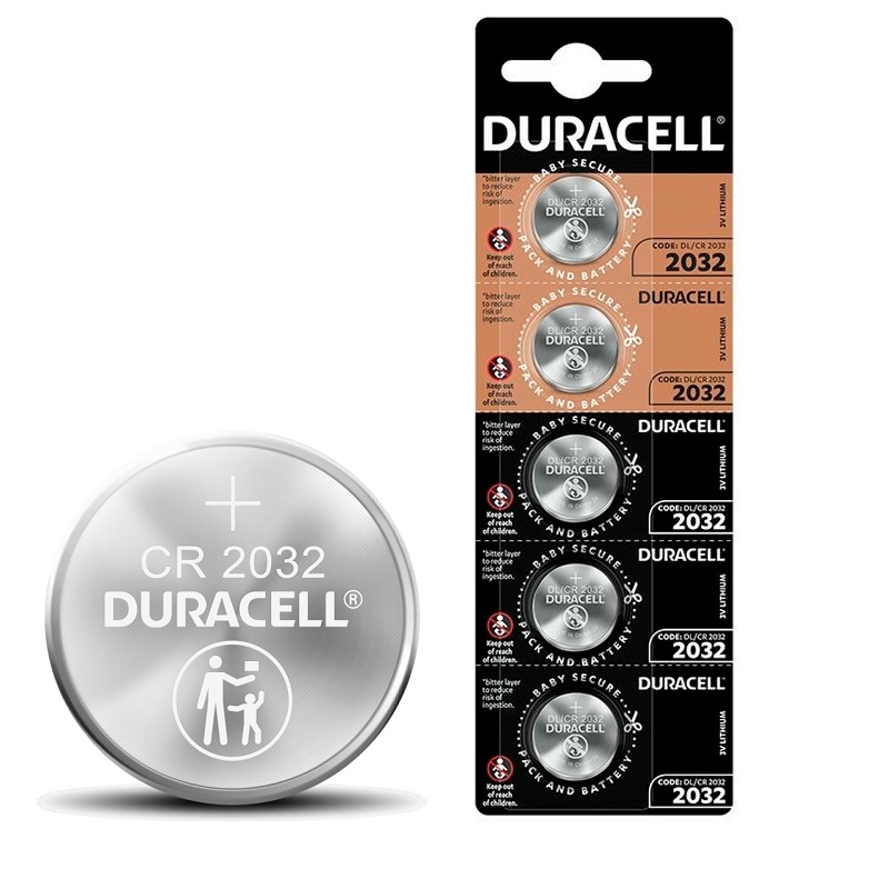 PILA BOTÓN DURACELL CR2032 LITIO 3V PACK 5U