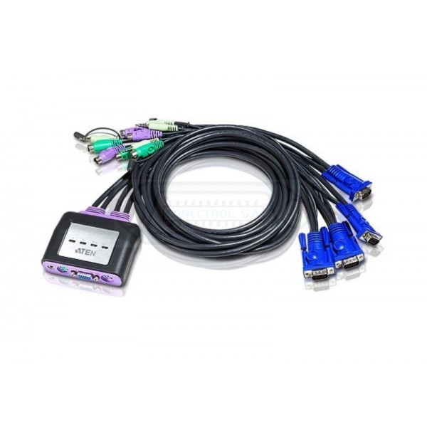SWITCH KVM ATEN 4 PUERTOS PS/2 + VGA/AUDIO