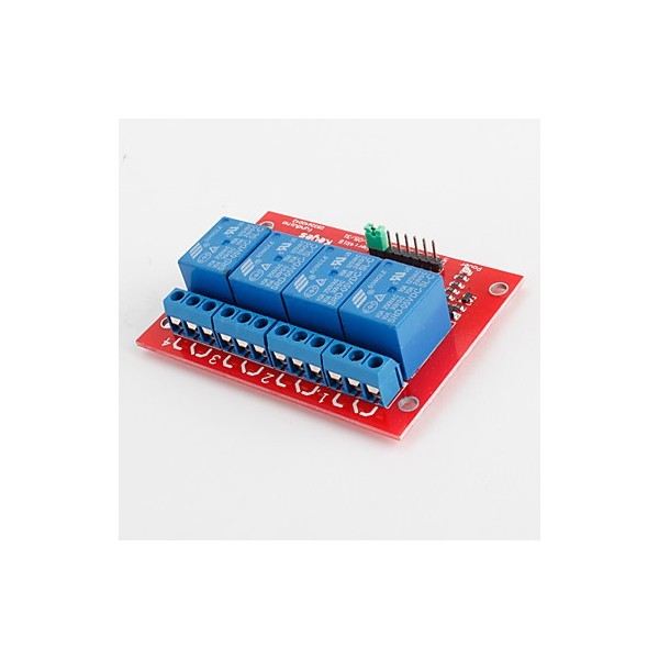 MÓDULO RELÉ 5VDC 4 CANALES 10A/250VAC - Imagen 3