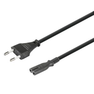 CABLE RED EUROPLUG - IEC C7 (OCHO) NEGRO 3m