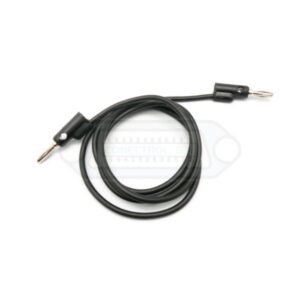 LATIGUILLO BANANAS Ø4mm MACHO - MACHO NEGRO 1m