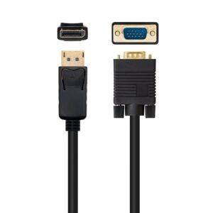 CABLE DISPLAYPORT MACHO A VGA MACHO NEGRO 1M