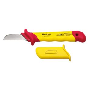 CUCHILLO ELECTRICISTA HOJA RECTA 1000V PROSKIT PD-V003A