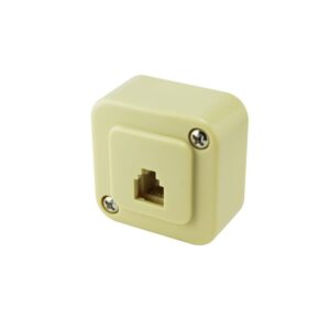 BASE TELEFÓNICA FRONTAL RJ11 4V SUPERFICIE MARFIL