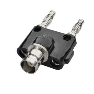 ADAPTADOR BNC HEMBRA - 2x BANANAS Ø4mm MACHO