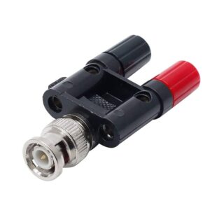 ADAPTADOR BNC MACHO - 2x BANANAS Ø4mm HEMBRA