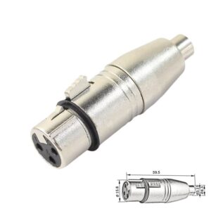 ADAPTADOR XLR 3P HEMBRA - RCA HEMBRA
