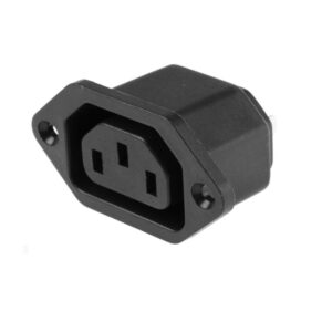 BASE IEC C13 HEMBRA 10A/250V PANEL TORNILLO FASTON 4.8mm