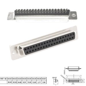 CONECTOR SUB-D 37P HEMBRA AÉREO SOLDAR