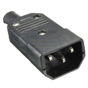 CONECTOR IEC 60320 C14 MACHO AÉREO 10A RECTO