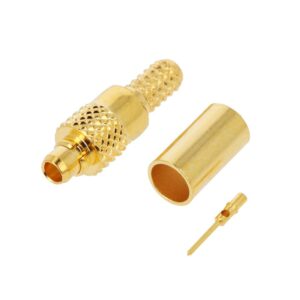 CONECTOR MMCX MACHO AÉREO RECTO DORADO CRIMPAR RG174