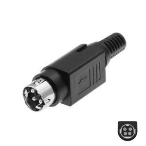 CONECTOR MINI DIN 4P MACHO (POWER) AÉREO