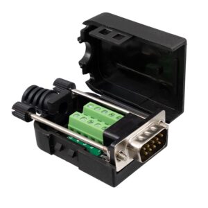 CONECTOR SUB-D 9P MACHO AÉREO CONEXIÓN A TORNILLO