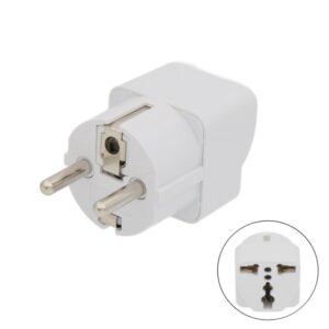 ADAPTADOR RED CLAVIJA UNIVERSAL A EUROPEA 250V 10/16A CE BLANCO