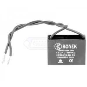 CONDENSADOR ARRANQUE MOTOR 1.5 uF 450VCA CON CABLE