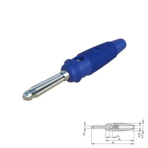 BANANA MACHO Ø4mm 16A HIRSCHMANN BUELA 20K AZUL