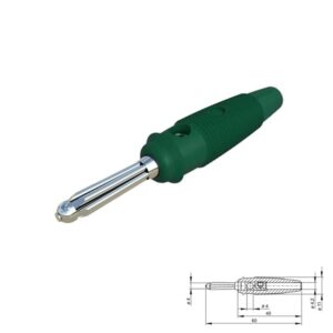 BANANA MACHO Ø4mm 16A HIRSCHMANN BUELA 20K VERDE