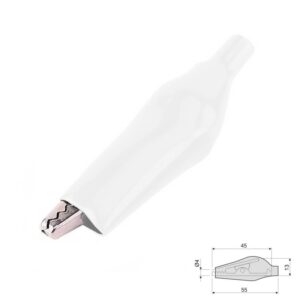 PINZA COCODRILO AISLADA 45x13mm MK-605 BLANCA