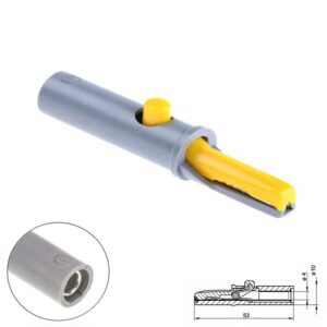 PINZA COCODRILO AISLADA Ø4mm 6A HIRSCHMANN AMARILLO
