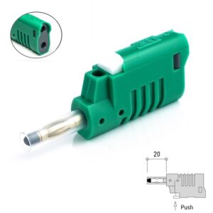 BANANA MACHO Ø4mm AISLADO - 2x HEMBRAS VERDE