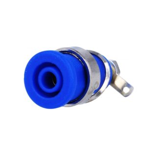 BANANA HEMBRA Ø4mm 32A CHASIS AISLADO AZUL