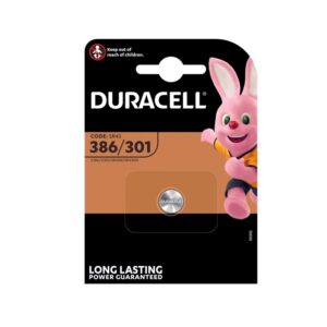 PILA BOTÓN DURACELL 386/301 ÓXIDO DE PLATA 1.55V PACK 1U