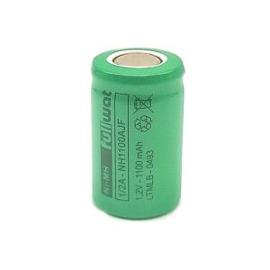 BATERÍA Ni-MH 1.2V 1/2A 1100mA FULLWAT RECARGABLE T. PLANO