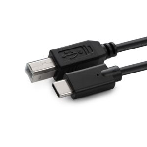 CABLE USB-C 3.1 a USB-B 2.0 MACHO - MACHO NEGRO 1m