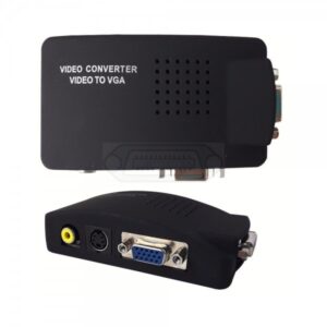 CONVERSOR VIDEO AV (PAL)/S-VIDEO A VGA CON ALIMENTACIÓN