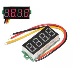VOLTÍMETRO 4 DIGITOS 0.36" DC 0/33V LED ROJO 3 HILOS