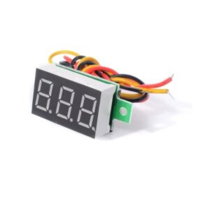 VOLTÍMETRO 3 DIGITOS 0.28" DC 0/100V LED BLANCO 3 HILOS
