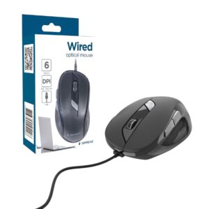 RATÓN ÓPTICO USB GEMBIRD 6 BOTONES 400-1600 DPI NEGRO