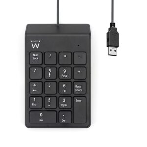 TECLADO NUMÉRICO USB 18 TECLAS NEGRO 1.45m