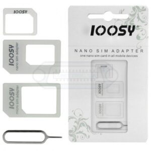 ADAPTADOR SIM 3x1 NOOSY NANO, NANO SIM, MICRO SIM