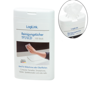 TOALLITAS LIMPIADORAS LCD/TFT LOGILINK 100 UNIDADES