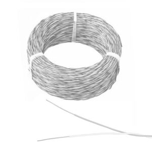 BOBINA HILO PUENTE 1 PAR (2x0.4mm) BLANCO-GRIS 500M