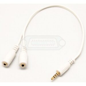 CABLE ADAPTADOR JACK 3.5" /M 4 BANDAS A 2 JACK 3.5" /H.