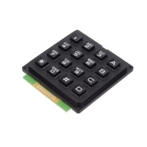TECLADO MATRICIAL PLÁSTICO 4X4 16 TECLAS NEGRO