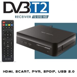 RECEPTOR DVB-T2  NEW DIGITAL T2 01D HD HDMI, SCART, SPDIF, USB 2.0