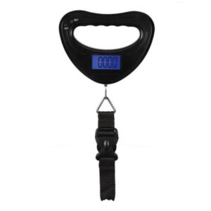 BALANZA DE PESAJE DIGITAL EQUIPAJE 40Kg FUNCIÓN TARE, LCD, NEGRO
