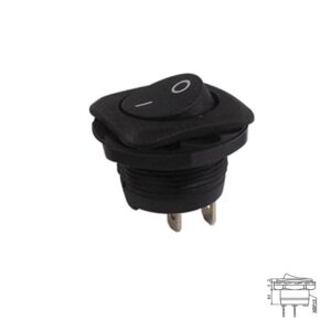 INTERRUPTOR BALANCÍN ON-OFF (1Co) 5A/250V NEGRO