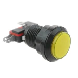 PULSADOR ARCADE LED Ø24mm 12V AMARILLO