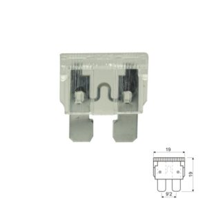 FUSIBLE LAMINADO 19MM COCHE 25A BLANCO