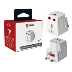 ADAPTADOR MULTICLAVIJA UNIVERSAL CON CARGADOR USB-A 2.1A