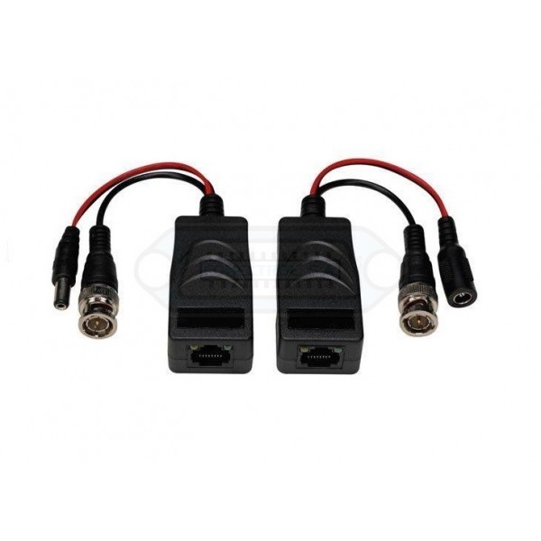 BALUN PASIVO TX/RX COAXIAL - PAR TRENZADO HD 4K C/ ALIMENTACIÓN