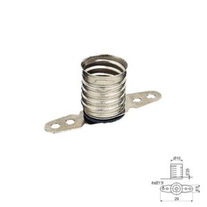 PORTALÁMPARAS BOMBILLA ROSCA E10 METÁLICO T. SOLDAR