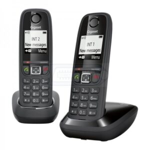 TELÉFONO INALÁMBRICO GIGASET AS405 DECT DUO NEGRO