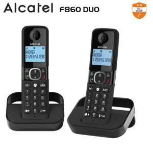 TELÉFONOS FIJOS INÁLAMBRICOS ALCATEL F860 DUO NEGRO