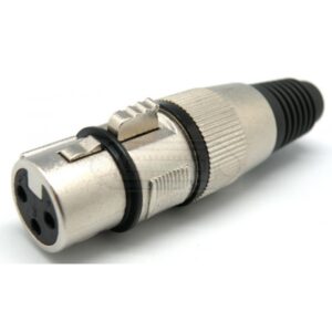 CONECTOR XLR 3P HEMBRA AÉREA RECTA